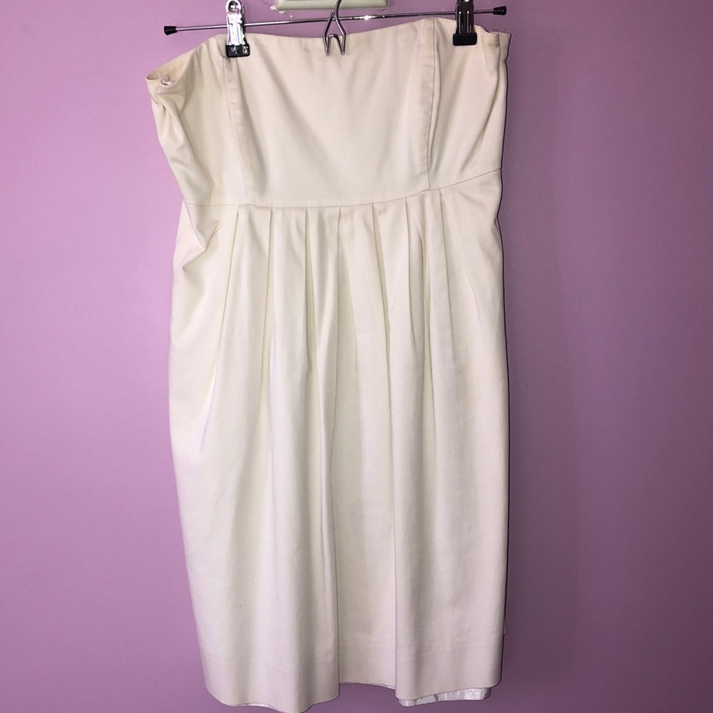 Strapless White Mini Dress